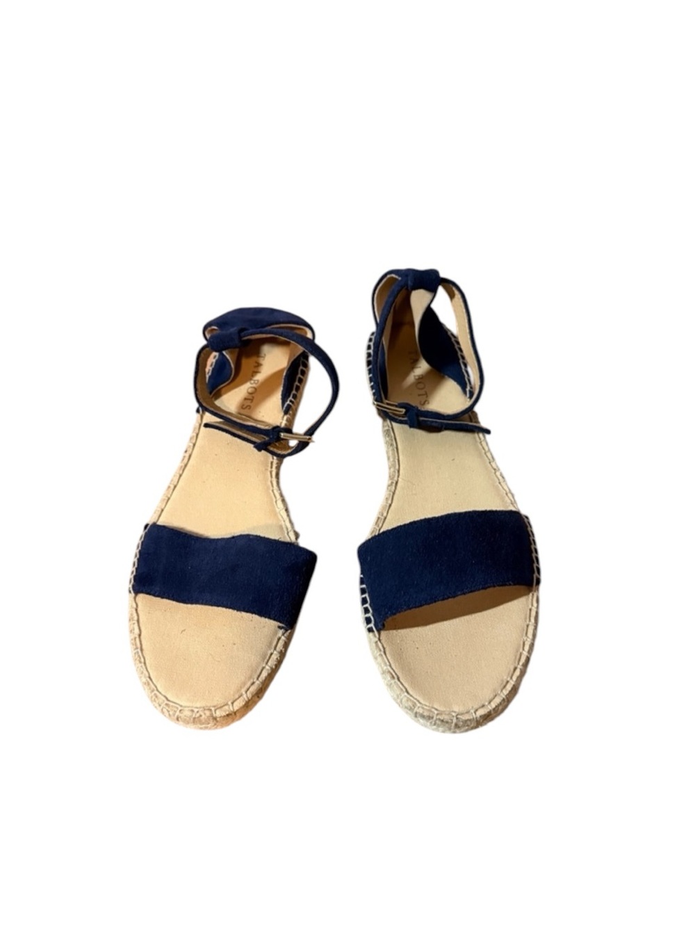 Talbots NWOT Classic Navy Ankle-Strap Espadrille Sandals - Women